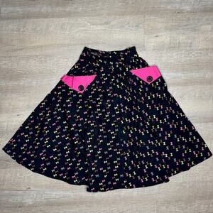Trashy Diva 50s LUCY Circle Skirt Geometric Retro Rockabilly VLV Neon Pinup 0/2